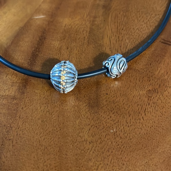 Pandora Oversized Charm with Citrine Crystals- Retired - Picture 3 of 3